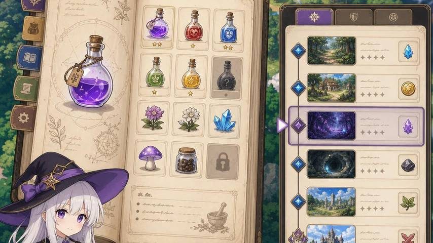 魔女秘药 路线攻略 演示图 4